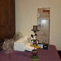 Jim Shore Disney Traditions Mickey Mouse Candle Holder Figurine Drum Base Enesco