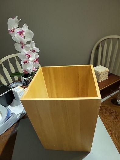 Waste paper basket wooden