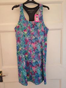 Helen Steele sports dress