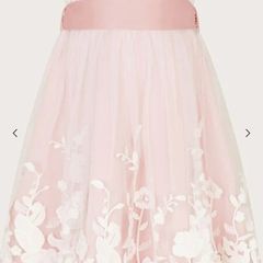 Girls Monsoon occasion pink embroidered dress