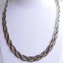 Vintage 925 Sterling Silver 5 Strands Braided Made in ITALY Necklace, length 18" - 16,1g Image 2