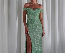 Mint Green Sequin Evening/TY/Debs Dress