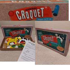 Wooden Farmyard Croquet Set, Junior Edition