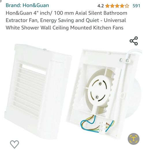 2 x Silent bathroom extractor  Fans