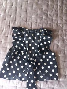 Prettylittlething size 14 Black and White polka dot size 10 sleeveless
