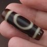Antique Himalayan Tibetan Circle & Square Eyes Agate Dzi Bead Amulet Pendant Image 3