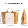 Brand New RUNSOON Large Handle Bags Kraft Paper PVC Women's Handbags Image 5