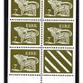 1977 Ireland 50p Green definitive Stamp Booklet Mint Never Hinged (MNH). Scan of panes shown but booklet is unexploded. Image 4