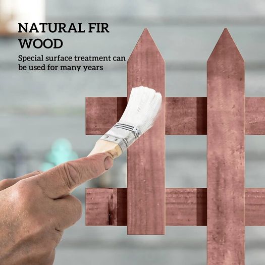 Set of 12 Wooden 60cm Garden Fence Pieces