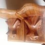 Vintage Prowling Cat Hardwood Bookends Image 3