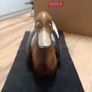 Hand Carved And Hand Painted Wood Duck With Gold Tone Eyes Image 7