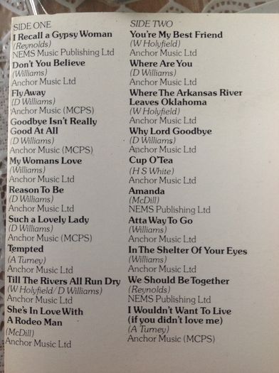 Images.  Don Williams cassette tape.