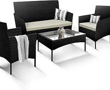 Garden furniture/ Rattan outdoor furniture/ 4-Piece Rattan Garden Furniture Set
