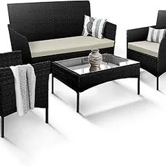 Garden furniture/ Rattan outdoor furniture/ 4-Piece Rattan Garden Furniture Set