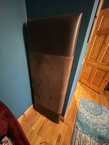 Brown leather / suede headboard