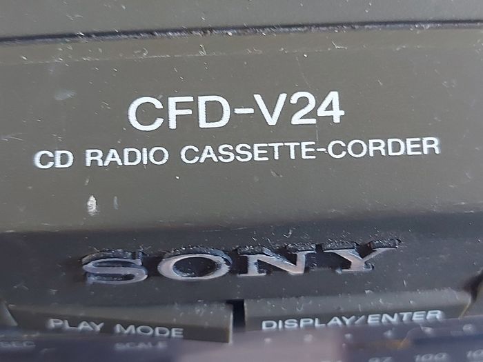 SONY CD Radio Cassette-Corder, Model No. CFD-V24, All working fine and in very good condition for its age