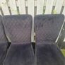 black velvet dining chairs x 4 Image 6