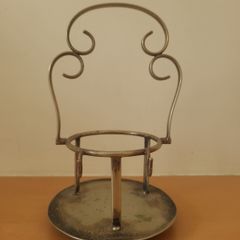 Antique silver hanging plant holder - silver hallmarked