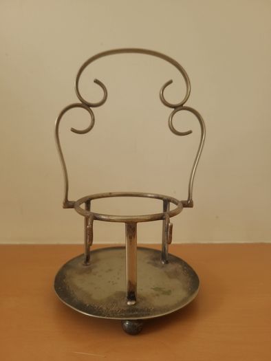 Antique silver hanging plant holder - silver hallmarked