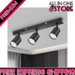 Ceiling Light, Spotlight Ceiling Bar in Matt Black, Ceiling Lights Spotlights with GU10 Socket Industrial 3 Way Light Ceiling Indoor Spot Light for Kitchen Lounge Bedroom Dining Room (FREE SHIPPING)