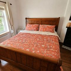 King Size Solid Wood Sleigh Bed Frame