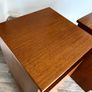 Vintage Retro Mid Century Teak Bedside Cabinets (Pair) Image 9