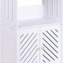 3-Tier Bathroom Storage Cabinet,Freestanding Organizer with Doors and Shelves,Small White Floor Cabinet for Bathroom,Toilet,Office,Living Room,Kitchen,Hallway Small Space Image 6
