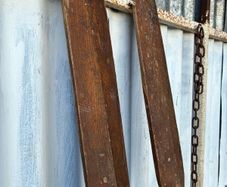 Vintage wooden oars
