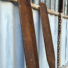 Vintage wooden oars