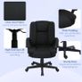 Linen-Look Padded Office Chair - Black Image 7