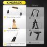 2 Step Folding Ladder, Step Stool with Safety Lock, Non-Skid Wide Pedals, and Handrail, Lightweight, Household Ladder for Home, Kitchen, Pantry, Closets, and Office Use, White Image 5