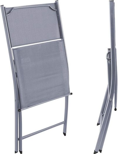 _Table with Glass Top and 2 Chairs, Robust Steel Frame, Easy to Assemble and Dismantle