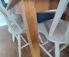 Solid oak table and chairs