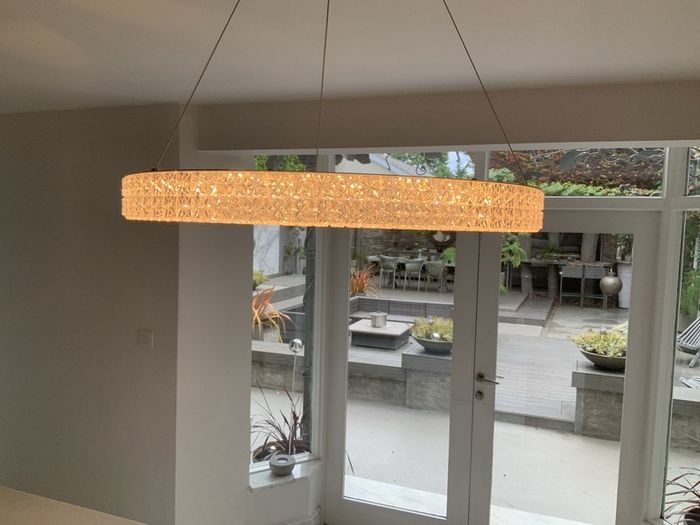 Stunning Round crystal pendant light