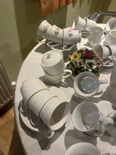 Coffee sets and glasses