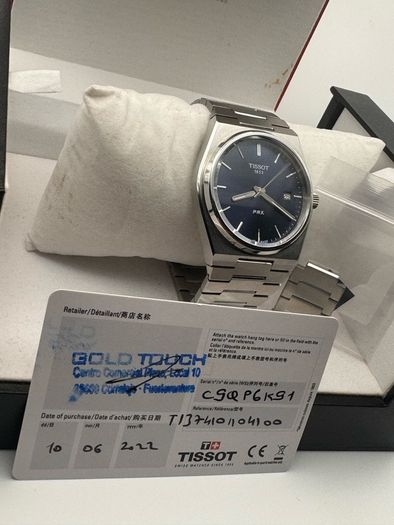 TISSOT PRX blue watch