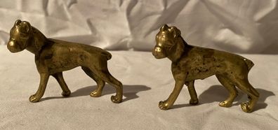 Vintage Brass Dogs.