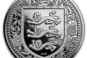 2018 Gibraltar 1 Pound 1 Oz Silver Bullion Coin Royal Arms of England ( In Capsule)