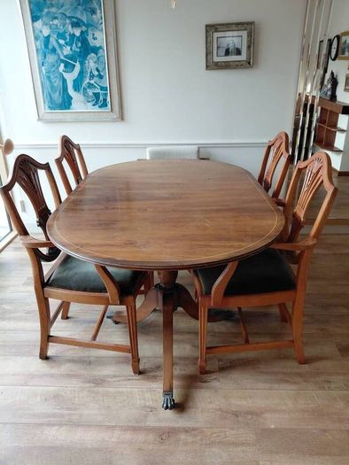 Antique extendable table & chairs