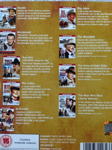 The John Wayne Western Collection.  DVD Boxset.