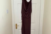 ASOS DESIGN Maternity Mesh One Shoulder Maxi Dress - size UK 10