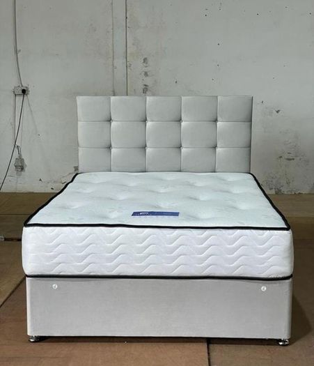 New Stylish Double 4ft, 4ft6, King 5ft And 6ft Superking Sizes Divan Beds Instock. Drawers And Optional Tufted Mattresses Available. Free Delivery