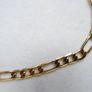 MEN'S 24ct Yellow Gold Plated Figaro Chain Necklace length 19" Image 4
