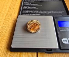 Half Sovereign Gold Ring