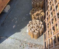 timber log roll edging