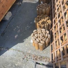 timber log roll edging