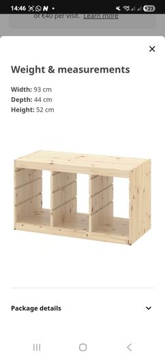 Ikea Pine Trofast Toy Storage