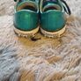 Metallic turquoise converse girls 12.5 Image 3