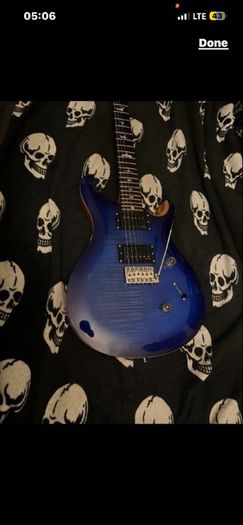 PRS SE Custom 24 Faded Blue With Pickups Fishman Fluence Classic electric guitar