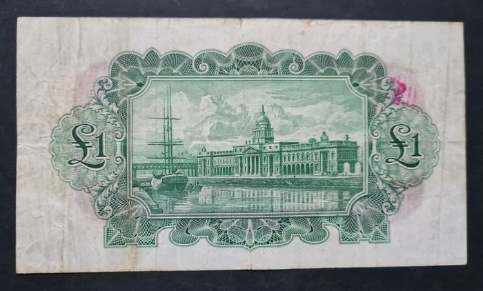 Ireland 1939  1 Pound Ploughman The National Bank Limited Banknote